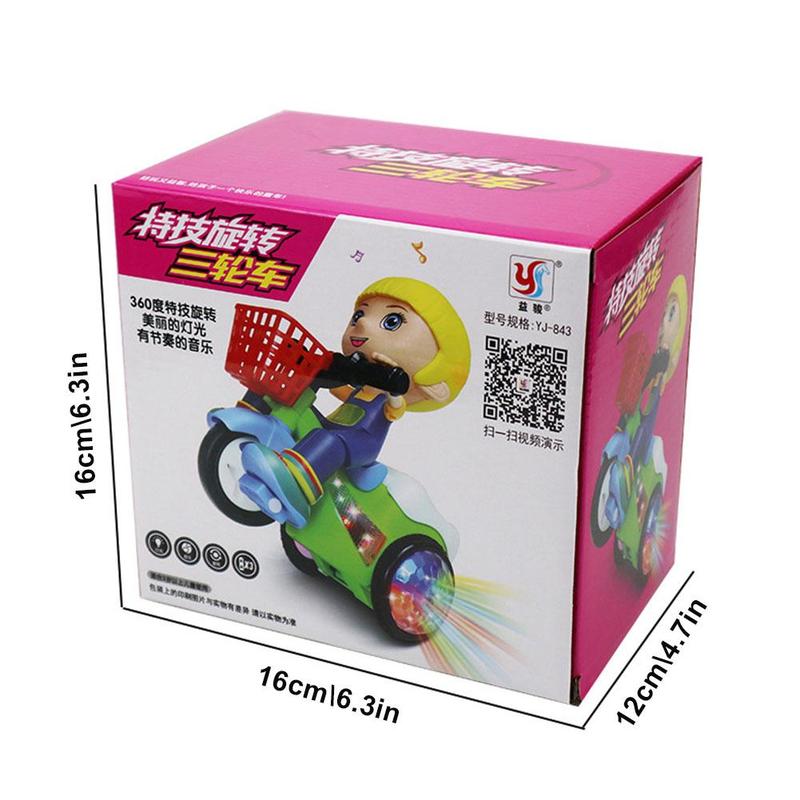 Product Introduction of Electric Stunt Tricycle Toy Auto 360° Wheel Up Rotating Car Toy With Music And Light Children's E9T4 21