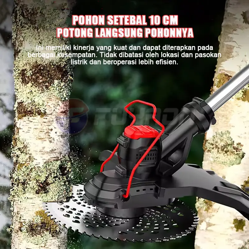 FUYAON Mesin Potong Rumput FY106 Brushless Pemotong Rumput Alat 48V Potong Rumput Baterai Lithium Grass Trimmer 3