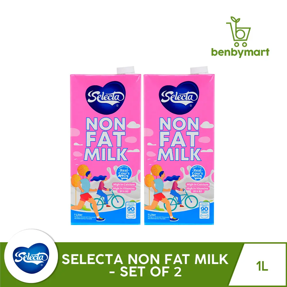 Selecta Non Fat Milk 1L - Set of 2s