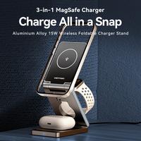 Gambar Vention 3 in 1 Wireless Charger with Magsafe Magnetic Stand Phone Holder Fast Charging - FGE dari Vention Authorized Store Kota Administrasi Jakarta Barat 3 Tokopedia