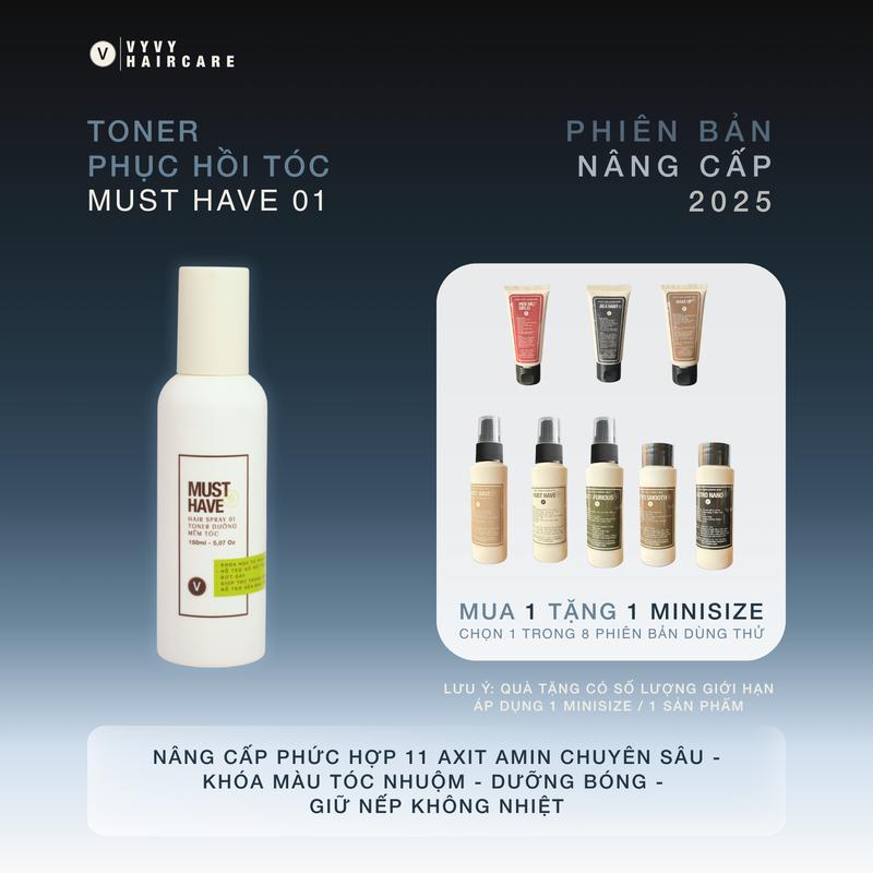 VyVy Haircare Xịt Dưỡng Tóc Must Have 150ml - Khóa Màu Nhuộm, Giữ Nếp, Hương Nước Hoa Sweet Indulgence, Cung Cấp Dưỡng Chất, Giảm Rối Tóc