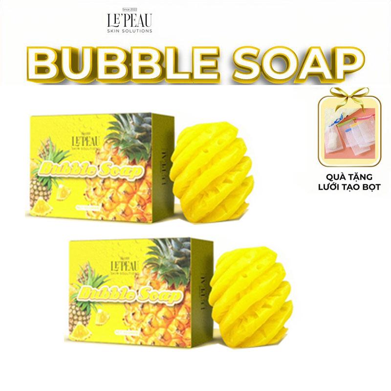 Mua 1 Tặng 1 Soap Thơm Xà phòng thơm hỗ trợ trắng da Body Bubble Soap LE'PEAU 65gr Xà Bông Tắm Trắng Dưỡng Da Body