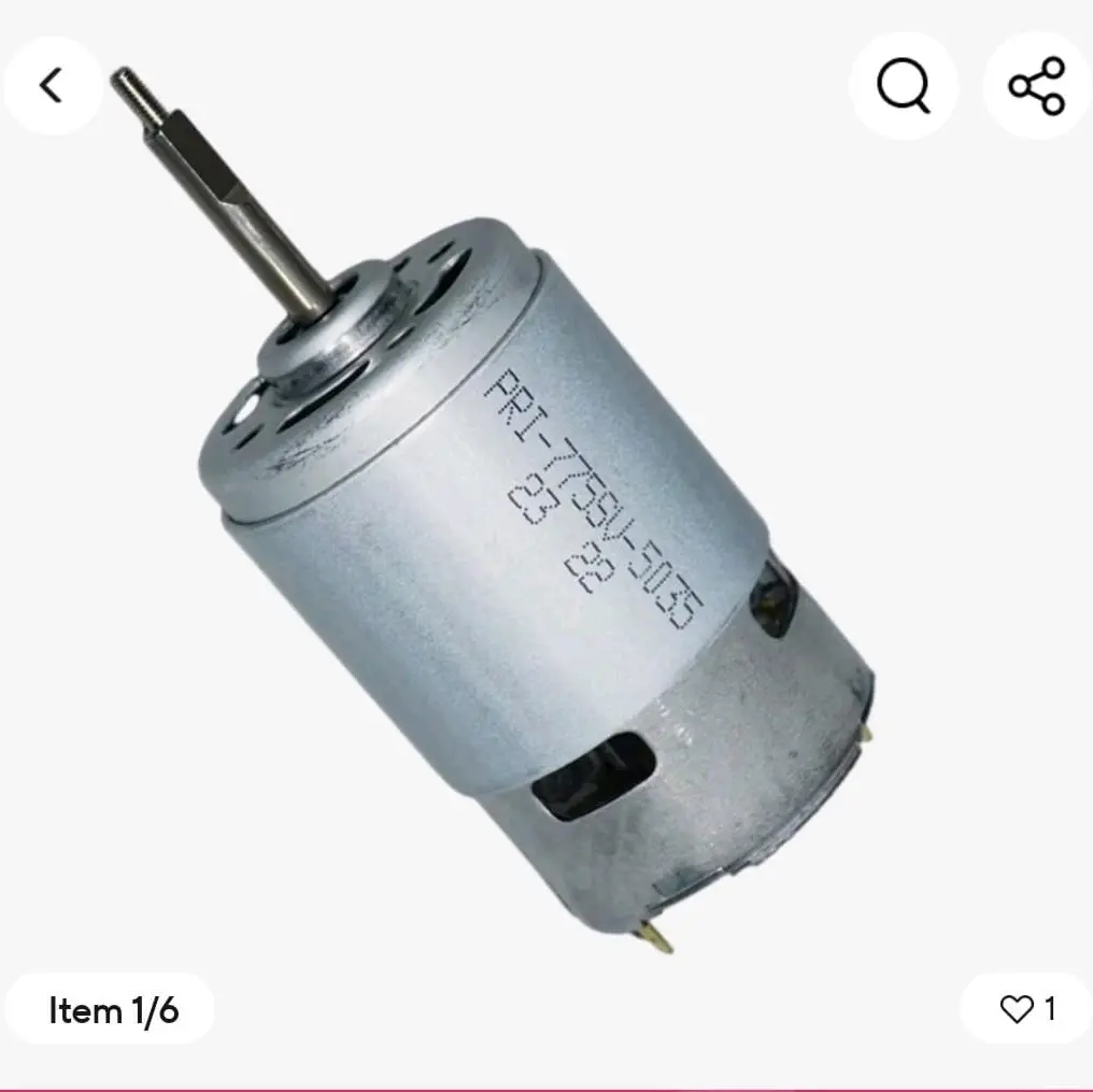 Dinamo DC Motor RS-775 775 DC 12V - 24V AS panjang Long Shaft Axle