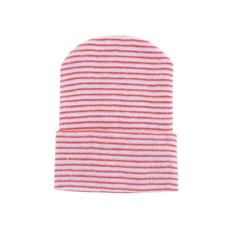 Baby Boy Girl Hat Infant Striped Fetal Hospital Cap Soft Turban Newborn Nursery Cap Kids Outdoor Casual Beanie Hat Headwrap 6