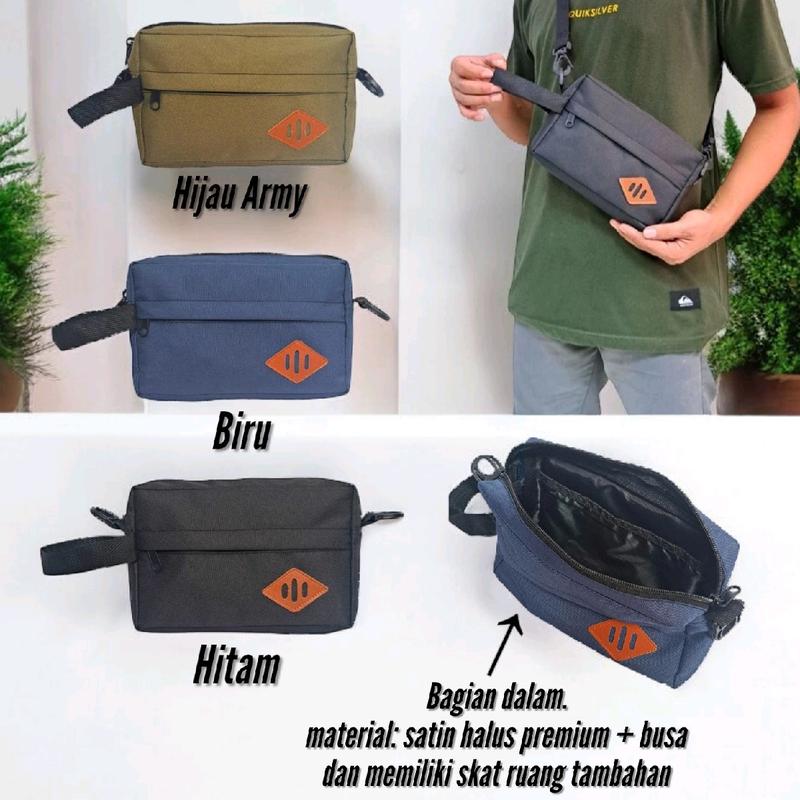 Handbag pria bahan kodura clutch bag kualitas premium tas tangan terbaru tas selempang multifungsi 0