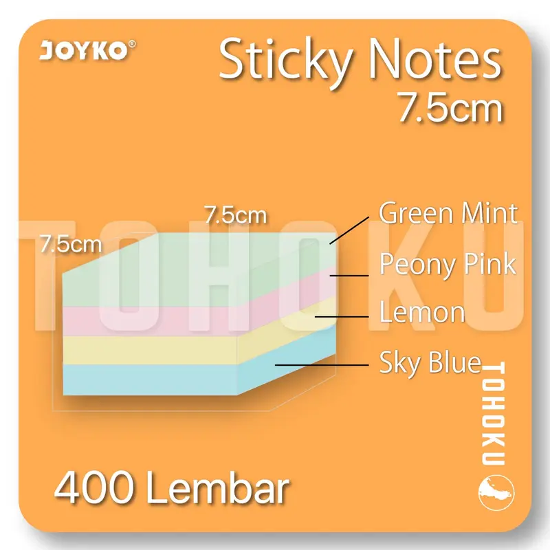 (400 Lembar) Sticky Notes Pastel - Memo Tempel Joyko 1