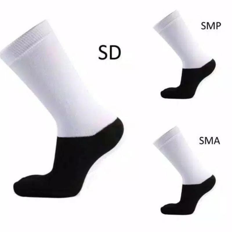 Product Introduction of Kaos kaki sekolah SD SMP SMA warna hitam putih Fashion back to school 5