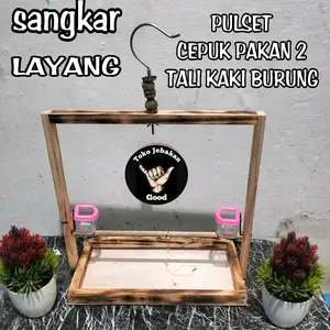 SANGKAR LAYANG BURUNG KUTILANG KAYU JATI BELANDA