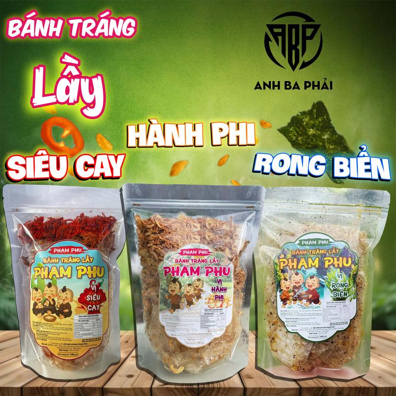 [ COMBO 3 Vị ] Rong Biển+ Siêu Cay+ Hành Phi_ Giá Rẻ Hơn! Bánh Tráng LẦY PHAM PHU