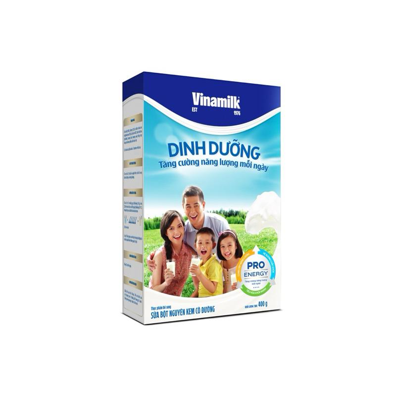  Sữa bột Vinamilk dinh dưỡng nguyên kem có đường hộp 400g 