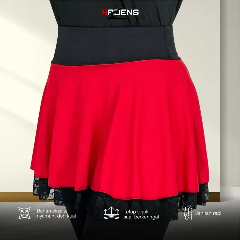 KADENS Outer Rok/Sport Skirt/Rok Mini Olahraga Wanita/Rok Olahraga Wanita/Rok Mini Tenis Gym Senam Yoga Aerobic Zumba/Tennis Mini Skirt 1