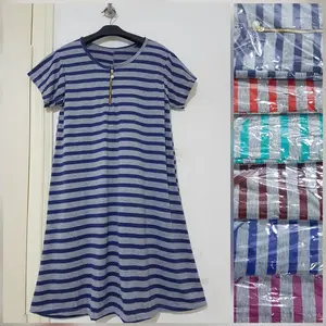 westylis Daster Busui / Daster Casual / Daster Kaos / Daster Salur Fit To Xl Ld 100Cm Wanita Dress Bumil Pendek Dewasa
