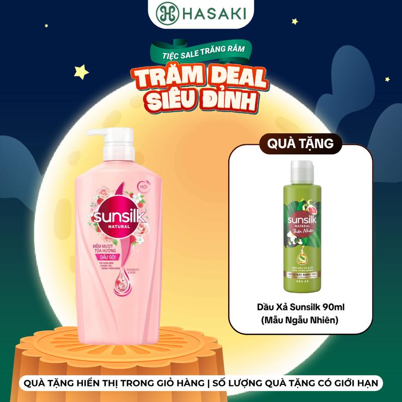 [MUA 1 TẶNG 1] Dầu Gội Sunsilk Natural Mềm Mượt Tỏa Hương 650g | HASAKI BEAUTY
