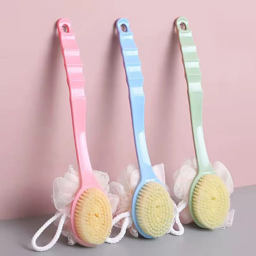 Shower Puff Gagang Spons Mandi / Sikat 2in1 Mandi gagang