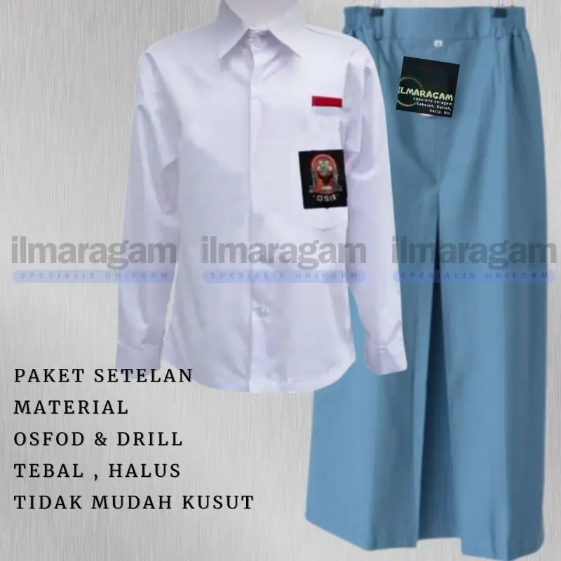 Seragam sekolah SMA Perempuan Setelan Lengkap Panjang dan Pendek 0