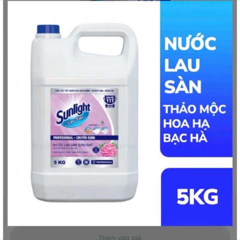 Sunlight Nước Lau Sàn Thảo Mộc Hoa Hạ 5KG - Chuyên Dụng Cho Sàn Gạch Và Nhựa