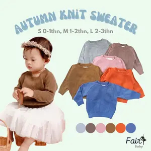 Sweater Rajut Anak Autumn Baju Hangat Rajut Bayi Katun 1-3 Tahun Slim-fit Unisex