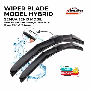 Wiper Mobil Hybrid Blade Universal 1 Set Kiri dan Kanan Model Hybrida Pembersih Kaca Depan