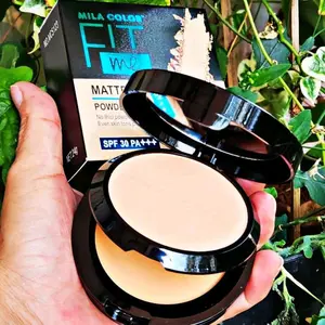 Bedak 2in1 padat dan basah kering Bedak Anti Air Tahan Lama Menutupi Pori-pori