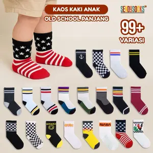 Kaos Kaki Anak Garis Strip Setrip Old School Tribal Motif Vintage 1-5 Tahun