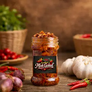 Mak Gahul Sambal Cumi Bawang Aroma Sedap Wangi 150ml Rasa Pedas Gurih Cocok Untuk Makanan Anda