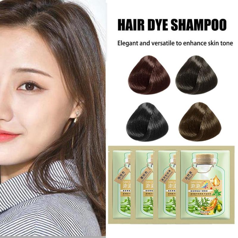 Product Introduction of Bubble Hair Dye Shampoo Bubble Hair Dye Plant Essence Hair Dye Household Foam Hair Dye Black S3H7 26