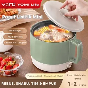 Panci Listrik Elektrik 450W Multifungsi Anti Lengket Rice Cooker Mini low watt Penanak Nasi Serbaguna Hemat Listrik