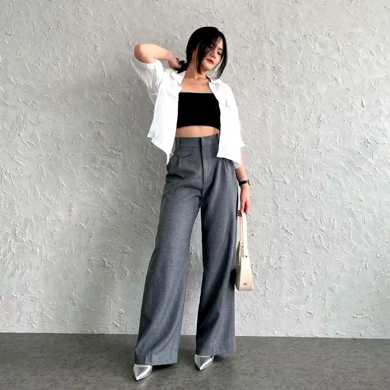 ORO PANTS - Loose Pants Trouser Wanita - Celana Anti Kusut - Celana Kulot Wanita Panjang Casual 1
