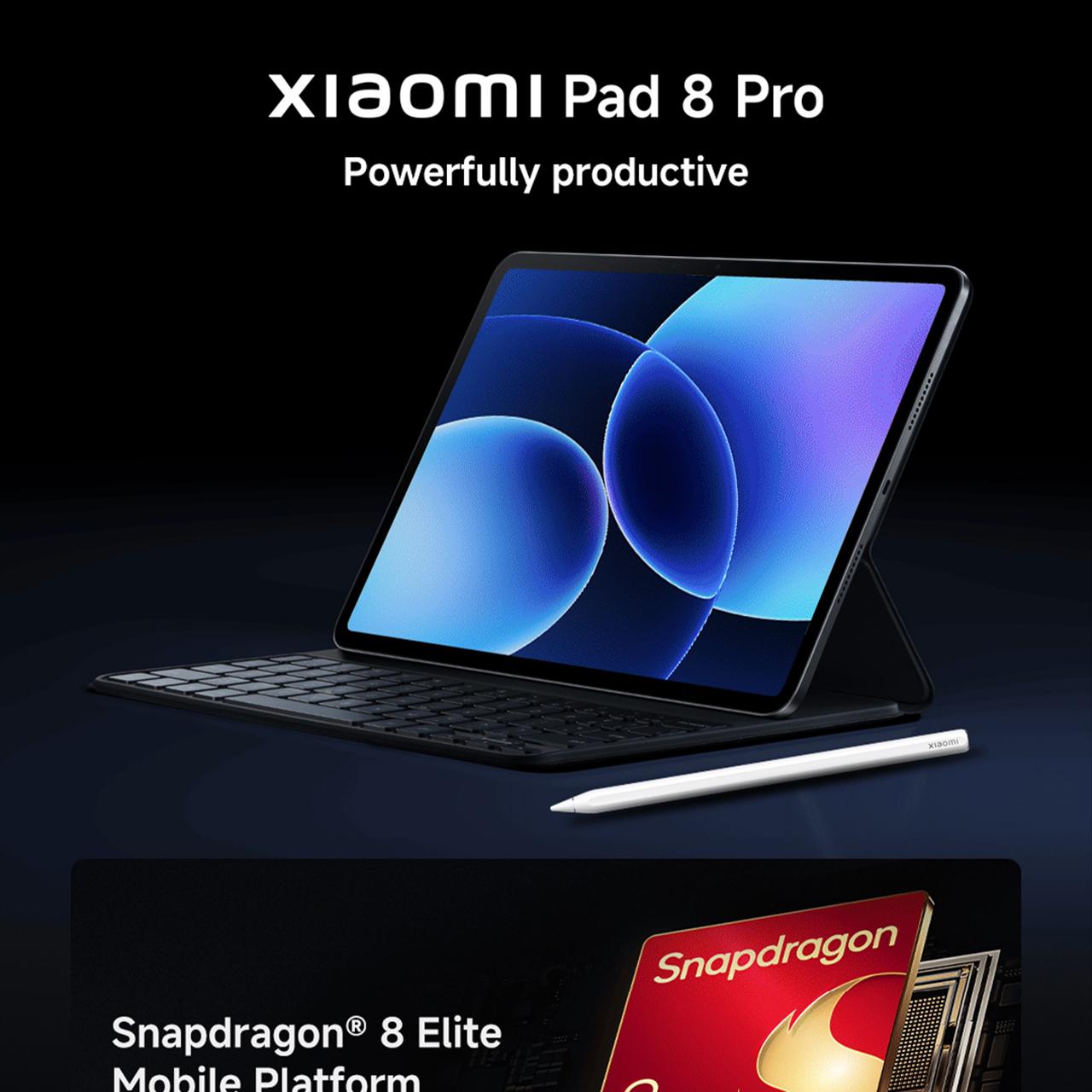 Xiaomi Pad 8 Pro (8/256GB) (12/512GB) | Tablet Android  | Chipset Snapdragon 8 Elite Mobile Platform | Pengalaman produktivitas dengan WPS PC-Level | Pendukung Xiaomi Focus Pen Pro terbaru | Baterai 9.200mAh dengan 67W HyperCharge [Xiaomi Official Store]