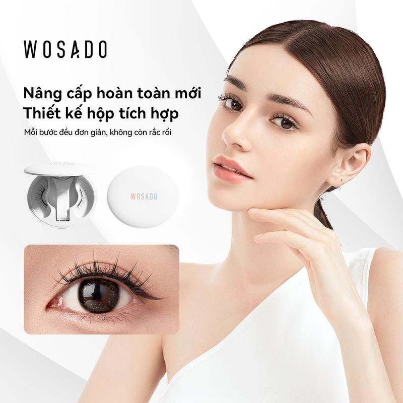 WOSADO Mi giả từ tính mềm mại, được nâng cấp hoàn toàn mới với bộ hộp tích hợp mới, tiện lợi cho việc mang theo【quà tặng】 gel định hình + dung dịch làm sạch + gương cầm tay +  bút kẻ mắt