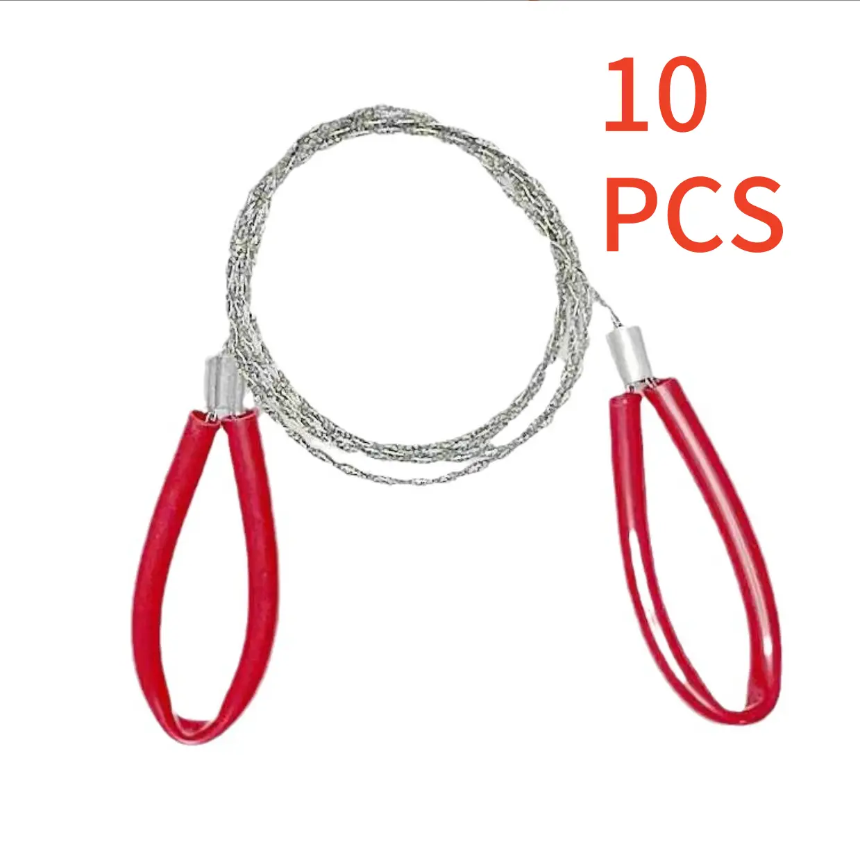 （10 Pcs）Pipeline cutting line Portable decoration reciprocating saw Outdoor survival stainless steel rope saw Suitable for sawing wood and plastic pipe fittings