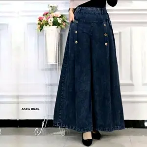 Celana Jeans Haighwaist Kulot Paula Jumbo Snow Palazzo Wanita Model Terbaru bawahan