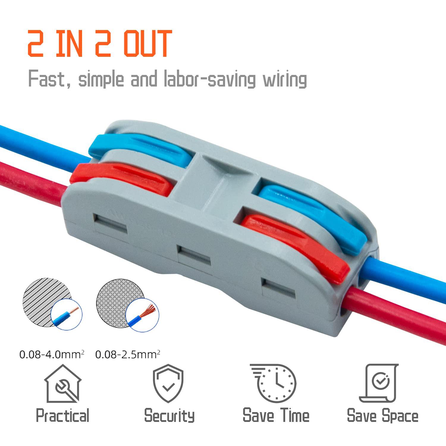 CASTA Terminal Sambungan Kabel Listrik Quick Connector 32A dengan Tuas PA66 ABS Tahan Panas Flame Retardant Konektor Cepat Serabut Kawat 0.5-4mm² Pilihan 1 In 1 Out 2 In 2 Out 2 In 4 Out Aman Tahan Lama Rumah CASTA Terminal Sambungan Kabel Listrik Quick Connector 32A dengan Tuas PA66 ABS Tahan Panas Flame Retardant Konektor Cepat Serabut Kawat 0.5-4mm² Pilihan 1 In 1 Out 2 In 2 Out 2 In 4 Out Aman Tahan Lama Rumah