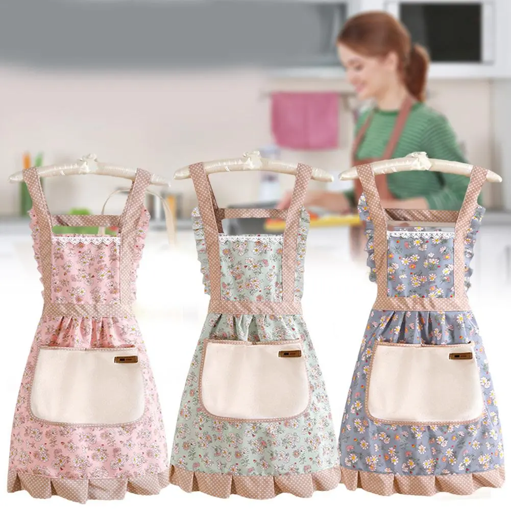 Japanese Style Cotton And Linen Apron Women's Kitchen Cooking And Anti Hand Apron Fouling