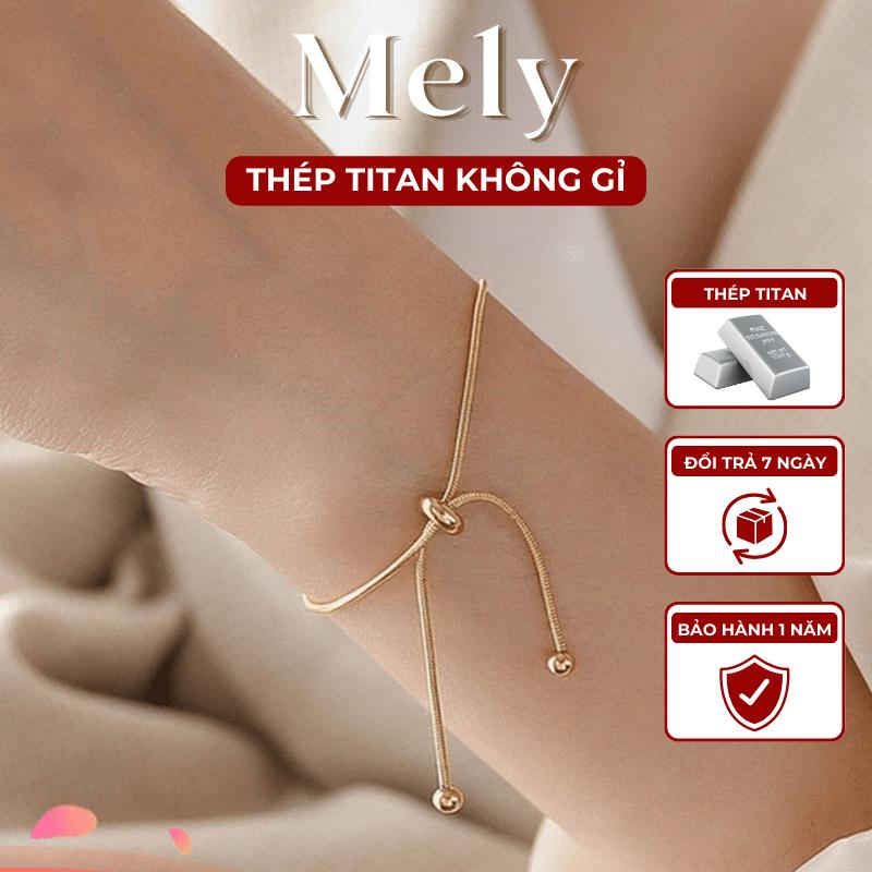 KHÔNG ĐEN GỈ Lắc chân Vòng tay dạng sợi mì Phụ Kiện phong cách Basic dạng dây rút Free Size thời trang Hàn Quốc - Mely TT96