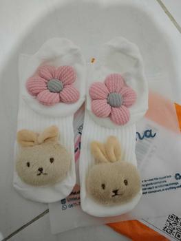 Product Review of Little Lululana - Bunny | Kaos Kaki Bayi Unisex Sepatu Anak Bayi 3D Anjing | Newborn Baby Socks | Kaos Kaki Bayi Boneka Lucu Anti Slip White Pink from C**d 0
