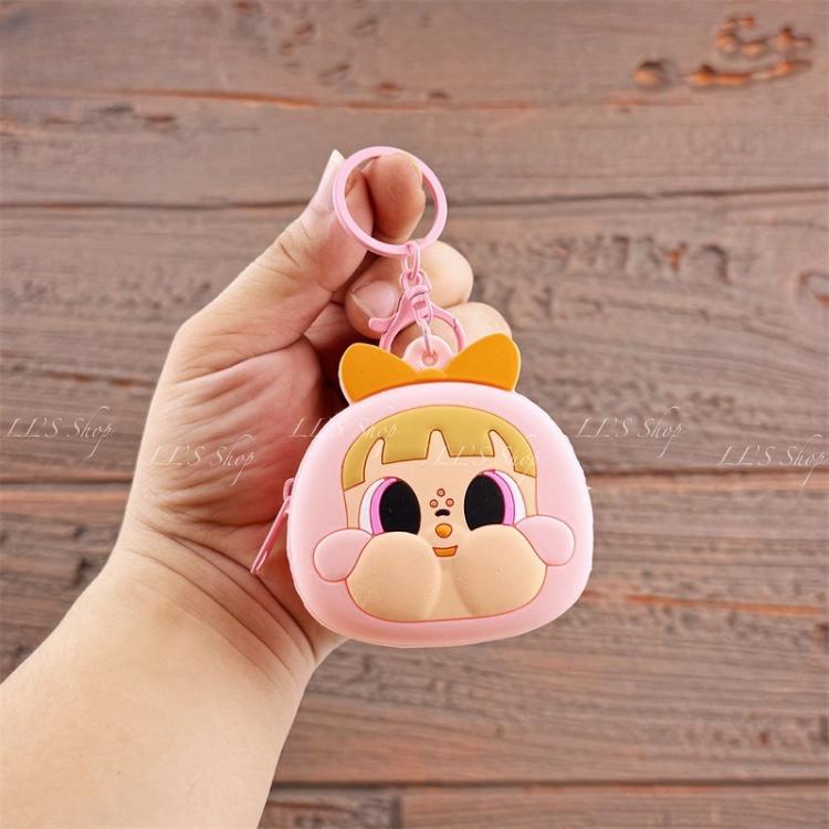 Product Introduction of LL'S | CryBaby Powerpuff Girls cartoon stereo silicone coin purse keychain friend couple gift schoolbag pendant bag charm accessories friendship key ring adorable  toys cry  baby 14