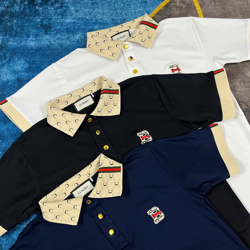 Áo Polo Nam Chất Liệu Poly Thấm Mồ Hôi Cổ Bẻ Phối Màu Sang Trọng Thiết Kế Thời Trang Nam Tính Có 3 Nút Màu Vàng Sáng Đẹp