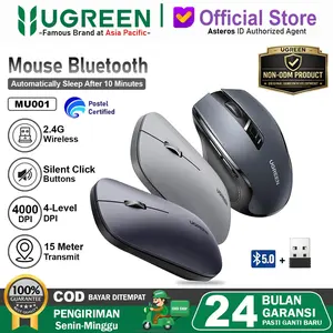 UGREEN Mouse Wireless Bluetooth 2.4GHz Silent Klik 5Level 1000-4000DPI