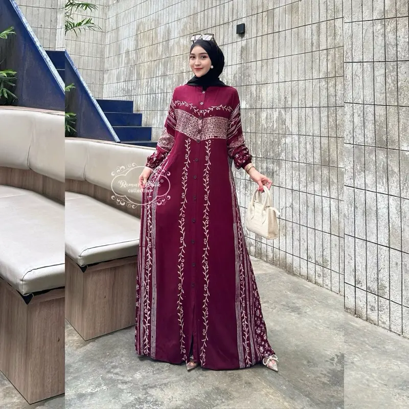 LUXURY DRESS by REMAR OFFICIAL - Gamis Muslim Wanita Terbaru Dress Lebaran Kondangan Size M-XXXL 3