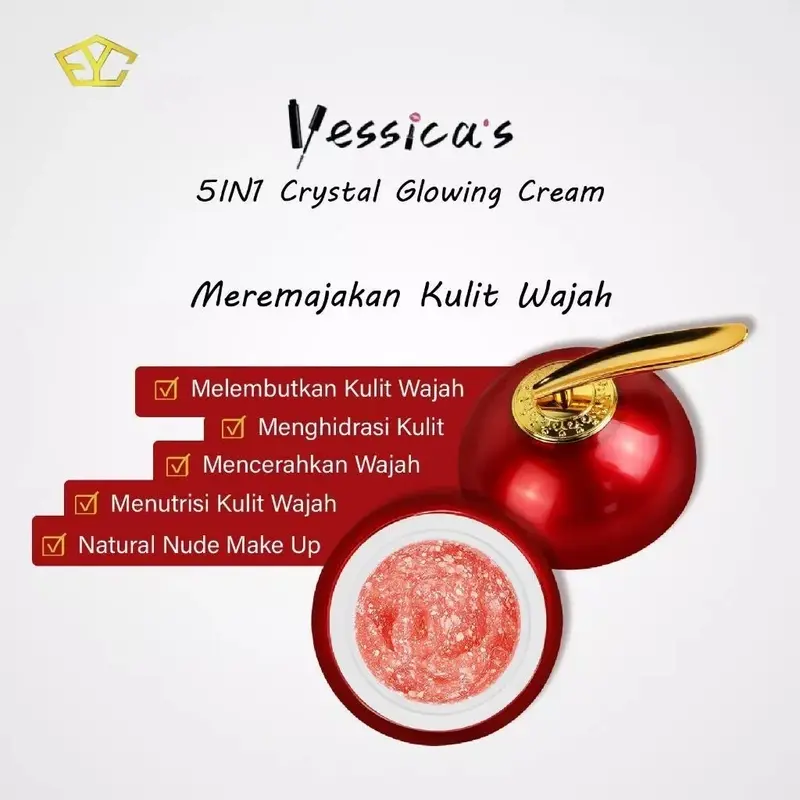 SIAP KIRIM yessica's 5In1 Crystal Glowing Cream Original 4