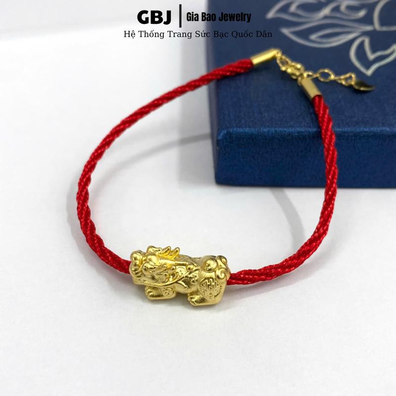  Phụ Kiện Vòng Tay Chỉ Đỏ Charm Tỳ Hưu Xi Vàng GB115 Sang Trọng Trang Nhã GBJ1828 