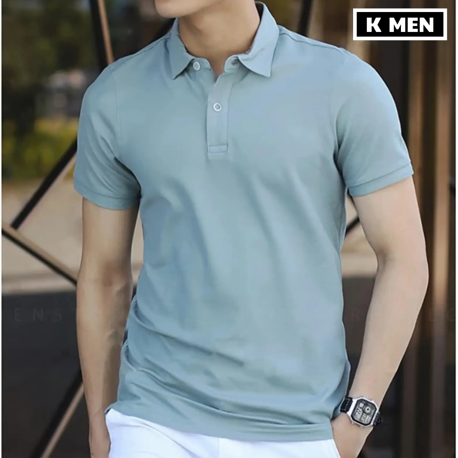Áo Polo Basic Nam Thời Trang Nam  Áo Thun Có Cổ Polo Trơn Thoáng Mát Thấm Hút Mồ Hôi K Men