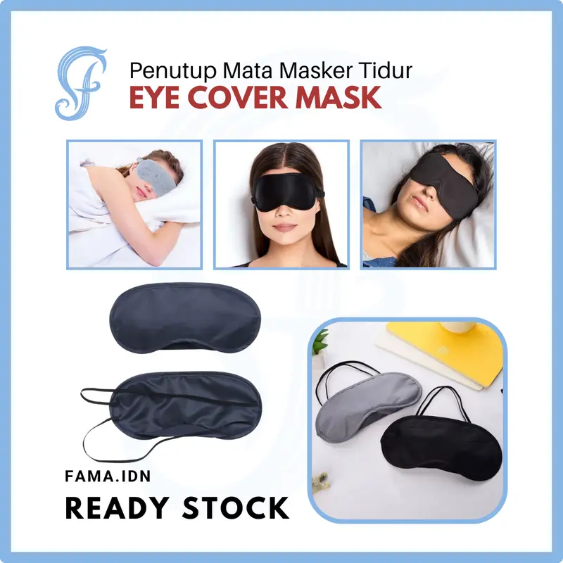 Penutup Mata Polos Masker Tidur Penutup Mata Eye Cover Mask 0