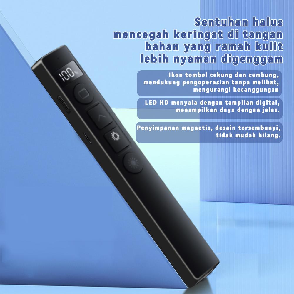 NEXID Laser Pointer Presenter Wireless USB Pen Laser Hijau Presentasi PPT Jarak 200 M