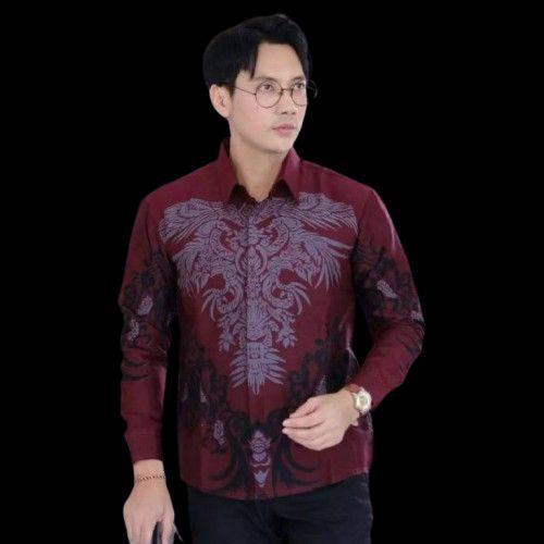 New Kemeja Pria Batik Lengan panjang Premium terbaru size M L XL XXL kekinian 4