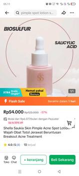 Product Review of Shella Saukia Skin Pimple Acne Spot Lotion Wajah Obat Totol Jerawat Beruntusan Breakout Acne Treatment from f**a 0