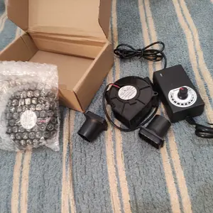 Blower Mini BBQ Kipas Blower AC Turbocharger Portabel Kecil Dengan Pengontrol Kecepatan Daya Port Bearing Air Flow Pendingin Cooler Fan 100% Baru Berkualitas Tinggi Cocok Untuk Proyek Membutuhkan Pendinginan Atau Ventilasi Dengan Izin Terbatas