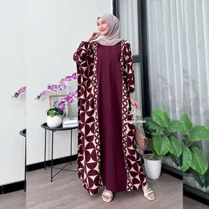 Kaftan Motif Claudy Rayon Tebal Jumbo Ld 180 cm - Baju Muslim Wanita