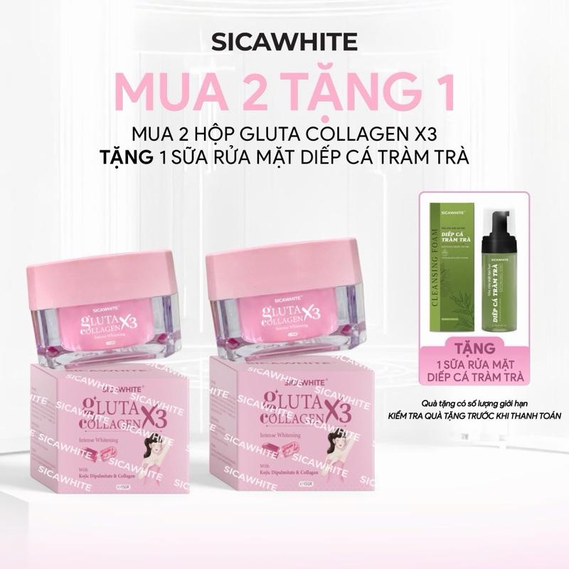 H68 MUA 2 TẶNG 1: Mua Combo 2 Hủ Kem Gluta Collagen X3 10gr - Tặng 1 Sữa Rửa Mặt Diếp Cá Tràm Trà 120ml - SỐ LƯỢNG QUÀ TẶNG CÓ GIỚI HẠN